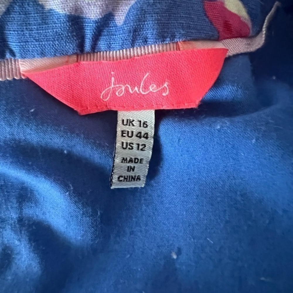 Joules Blue Floral Midi Dress - Picture 6 of 8